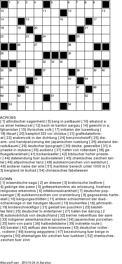 free printable german crossword puzzles