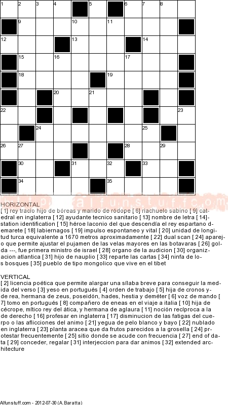 Spanish Crossword puzzles,Printable Spanish Games,Spanish Learning Games
